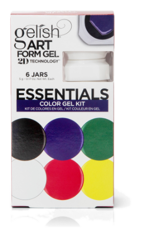 Gelish Art Form Gel – Essentials Colour Kit | 5-Piece Nail Art Gel Set