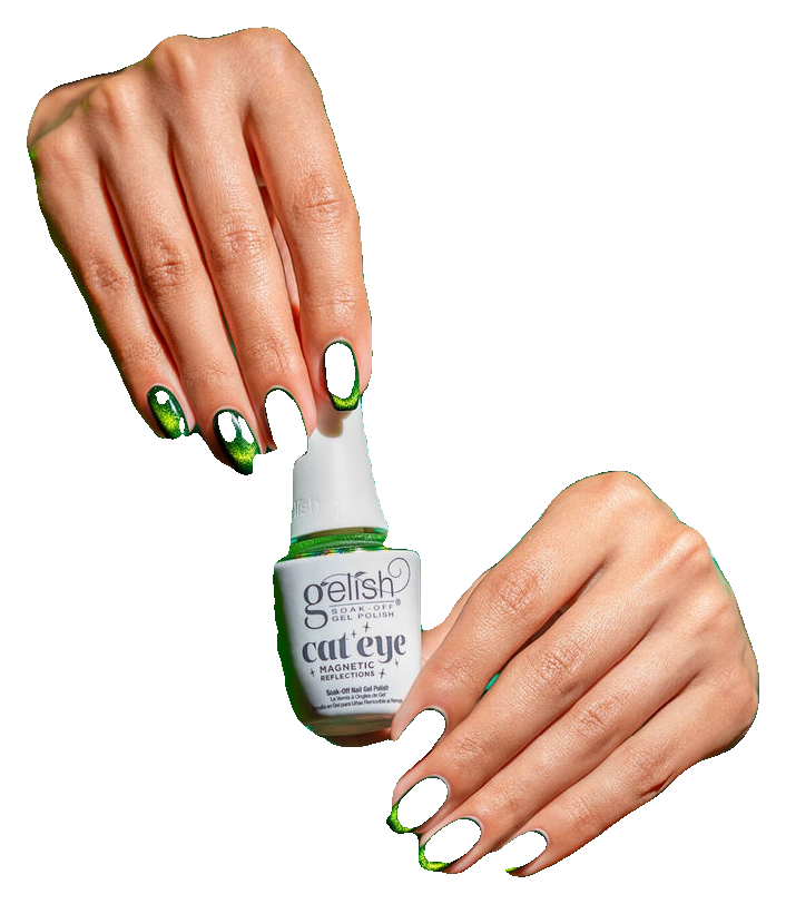 Gelish Cat Eye Magnetic Reflections Green Lights Only Magnet Gel Polish, 0.5 fl oz. (4)