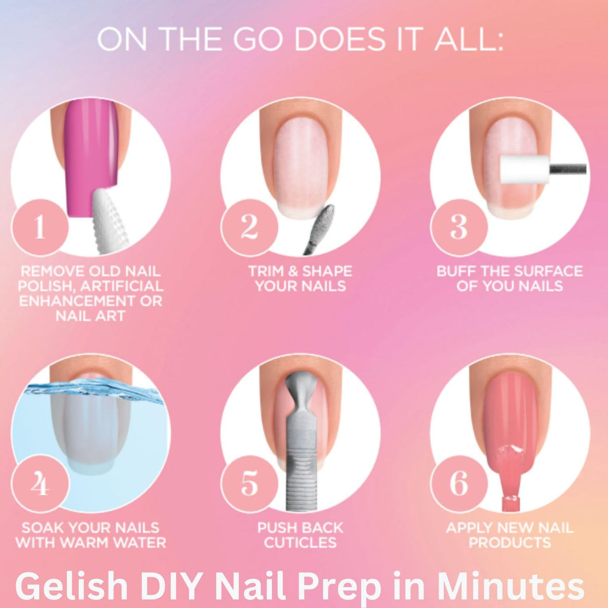 Gelish Mini On The Go Electric Nail File – Portable Rechargeable DIY E-File