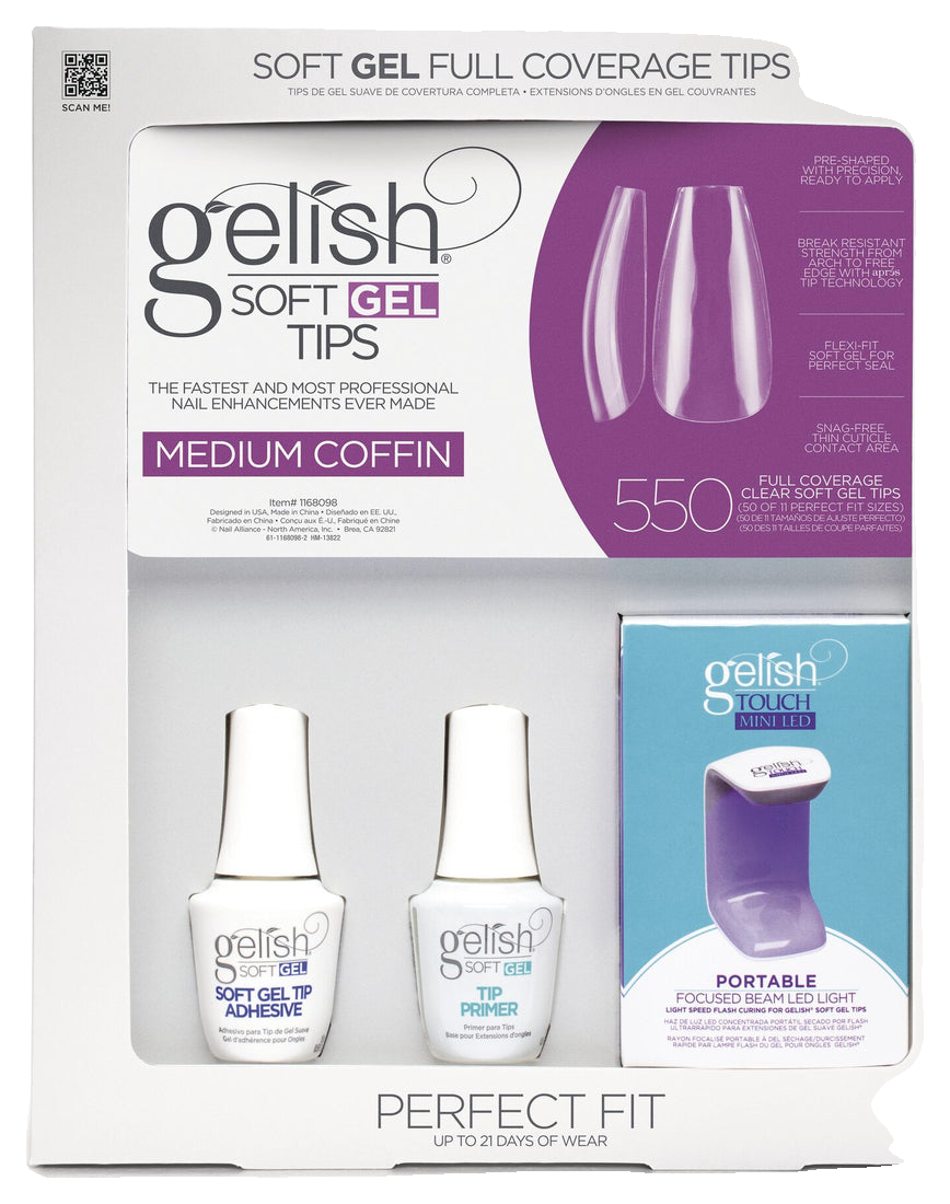 Gelish Soft Gel™ Kit Medium Coffin (550CT)