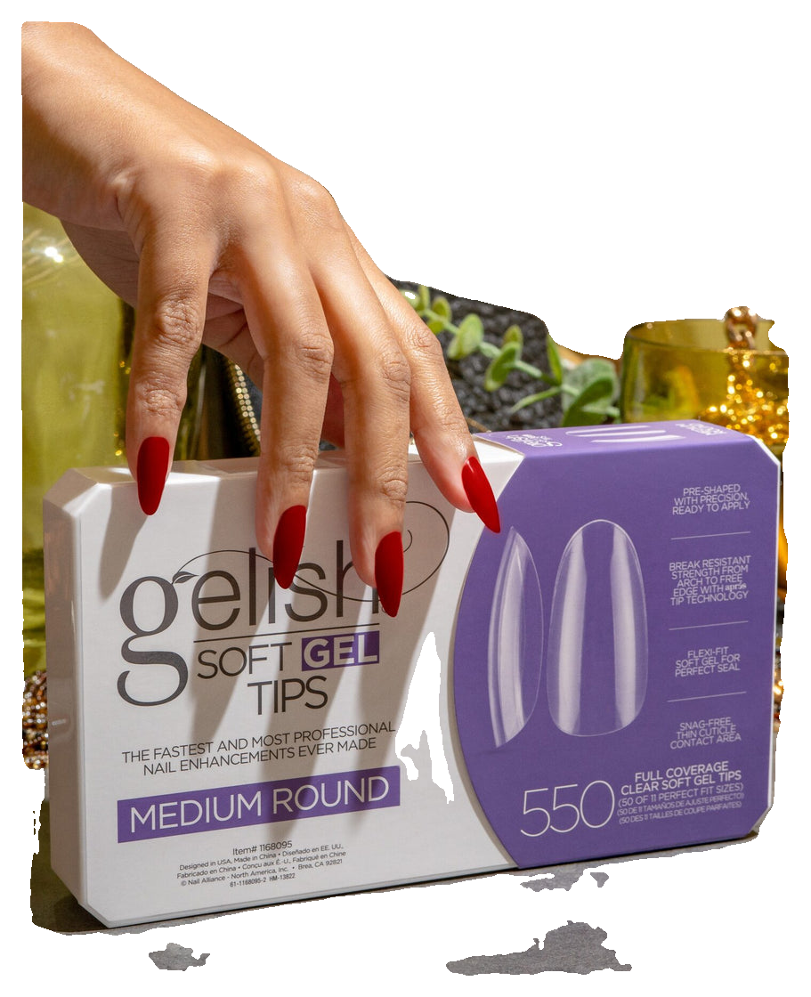 Gelish Soft Gel™ Medium Round Tips (550CT) (6)