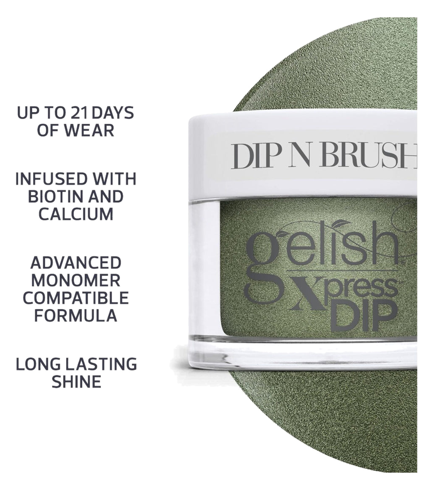 Gelish Xpress Dip N Brush Moss Be Great, 1.5 oz. (4)