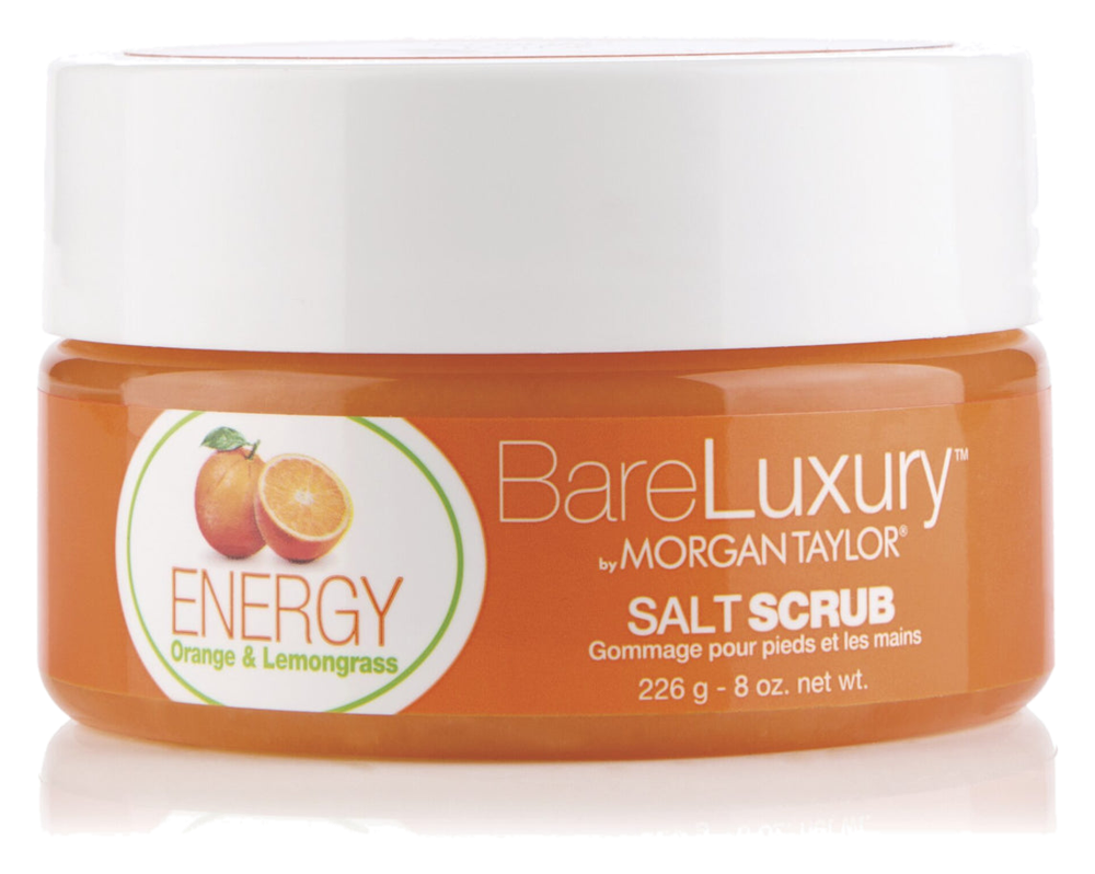 Morgan Taylor BareLuxury Energy Orange & Lemongrass Scrub Jar, 8oz.