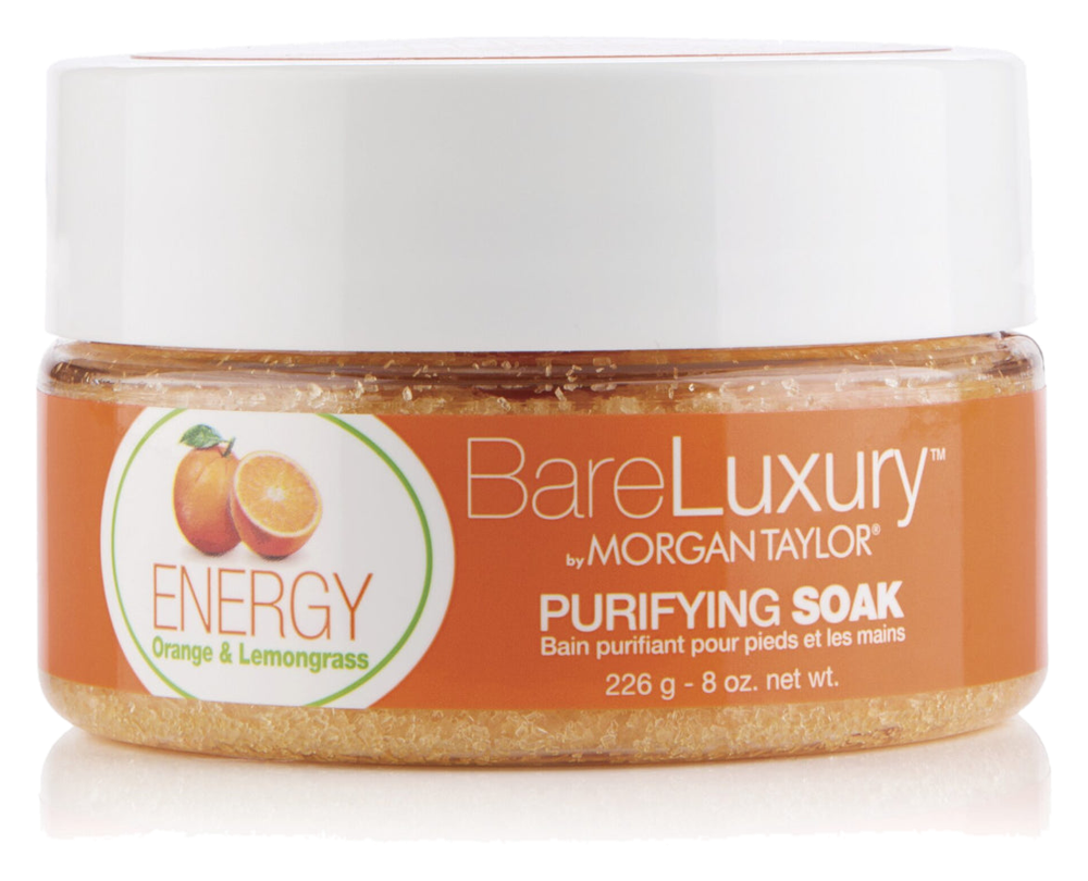 Morgan Taylor BareLuxury Energy Orange & Lemongrass Soak Jar, 8oz.